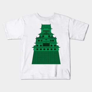 Green Himeji Castle I Kids T-Shirt